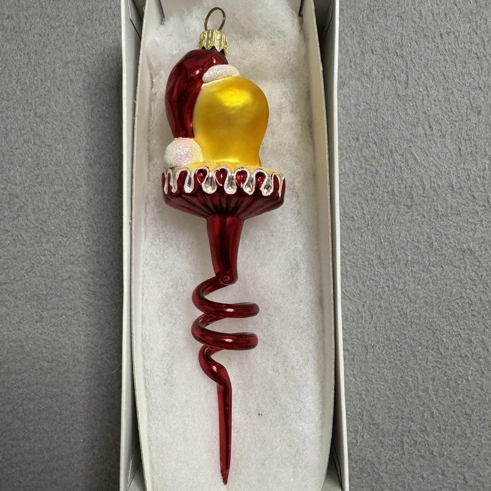 Christopher Radko Tweety Bird Glass Ornament Red‎ Glass Looney Tunes With Box